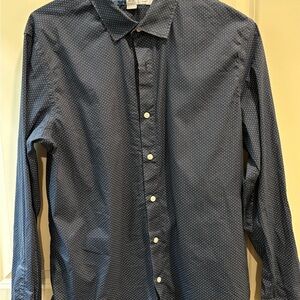 Men's Old Navy Slim Fit Blue Polka Dot Shirt